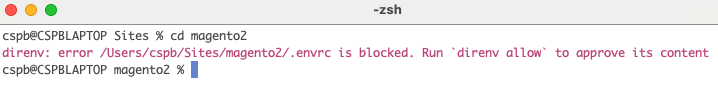 direnv blocked message
