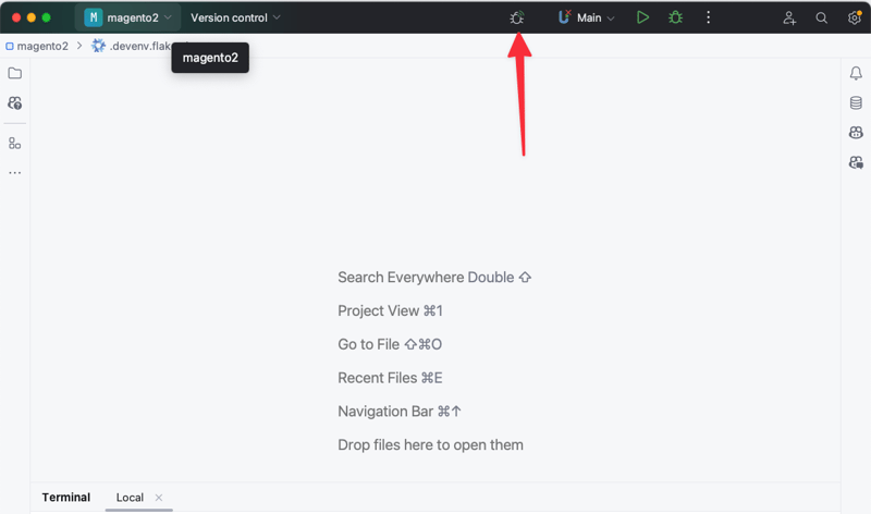 PHPStorm Xdebug bug button