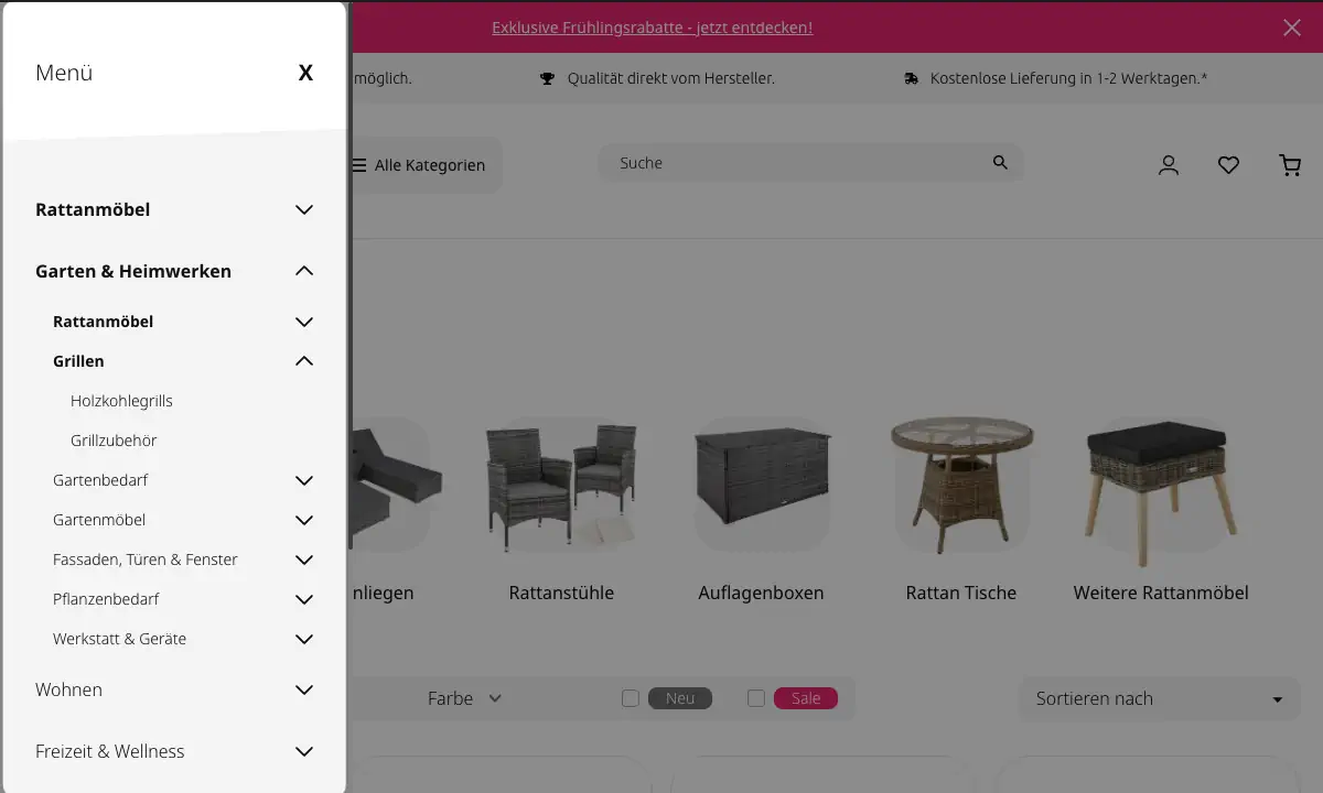 tectake menu